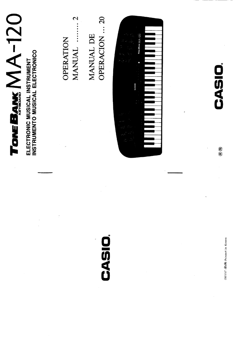 manual teclado casio ma-120